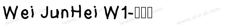 Wei JunHei W1字体转换